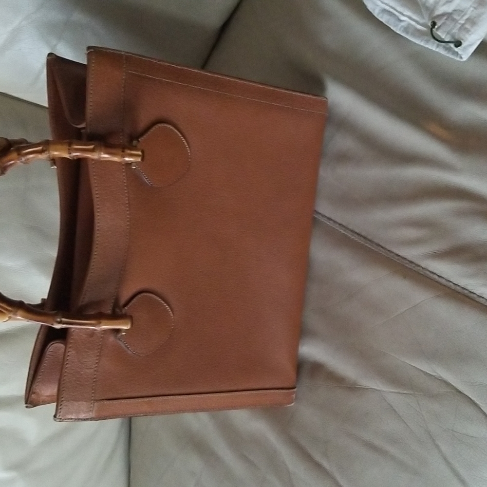 Gucci Diana Large Tan Leather Tote w/bamboo handles